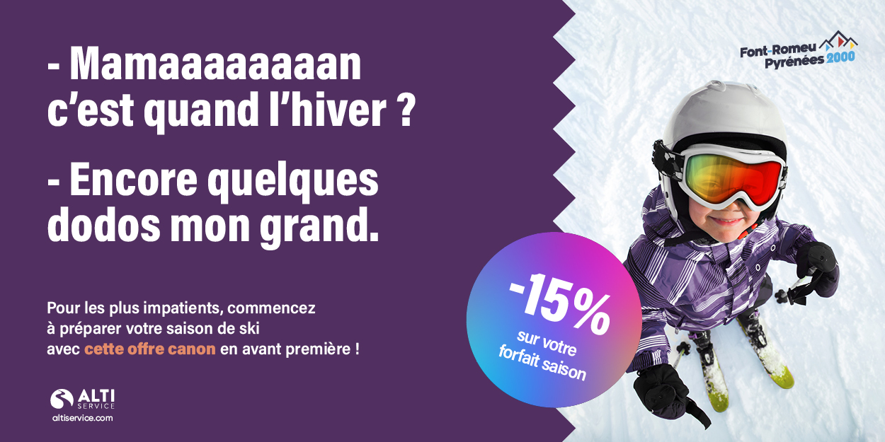 vente promo forfait saison Font Romeu pyrenees 2000