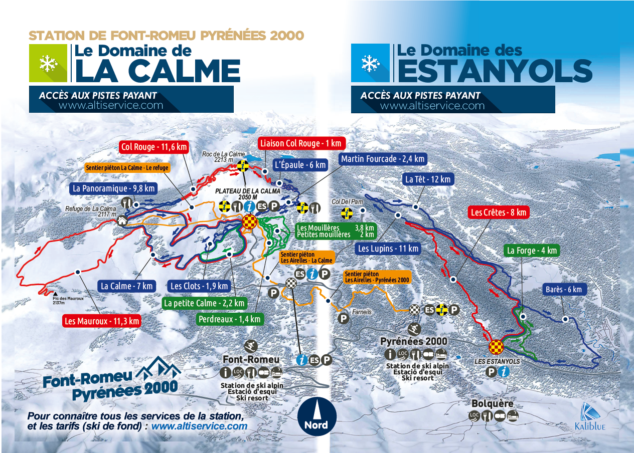 Pistes ski de fond Font-Romeu Pyrénees 2000