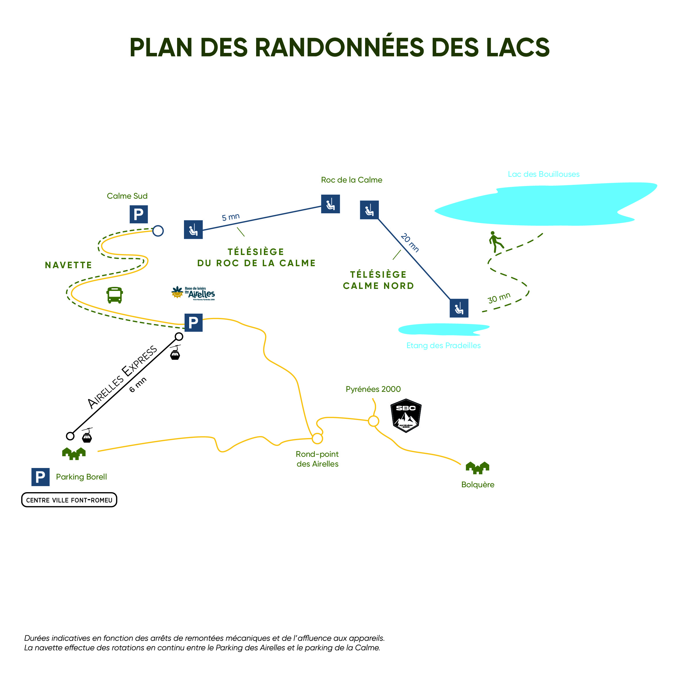 plan excursion aux lacs