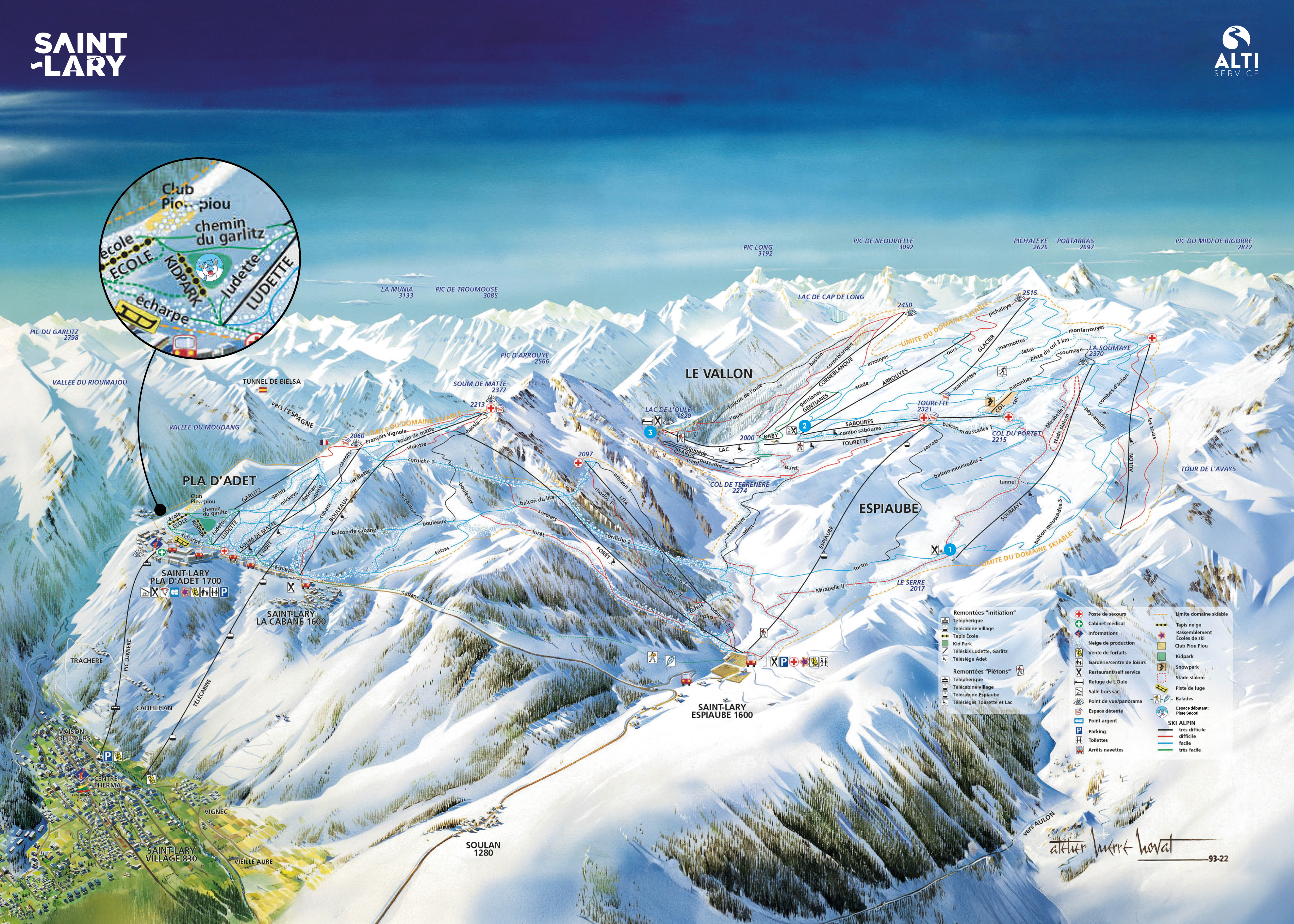 Plan piste saint Lary